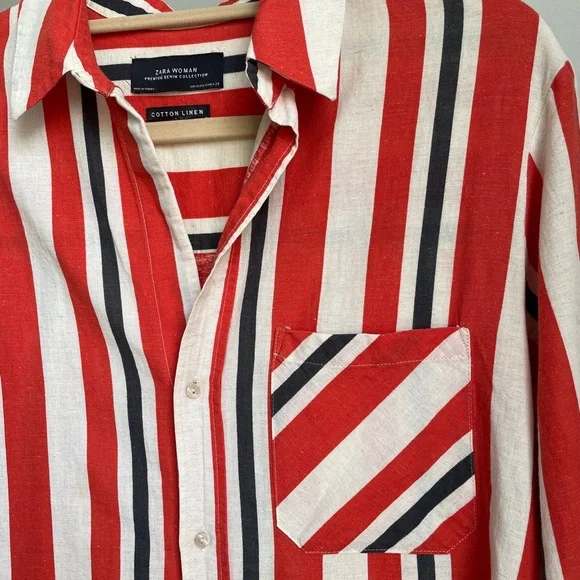 Striped Button-Up Shirt - Picture 2 of 4